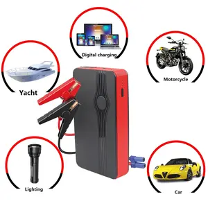 30000mAh Portable Car Jump Starter Power Bank 12V Auto Battery Booster Box Emergency Jumper Starter Charger with USB Output LED Display SOS Light for Gasoline Vehicles Cars Trucks Motorcycle