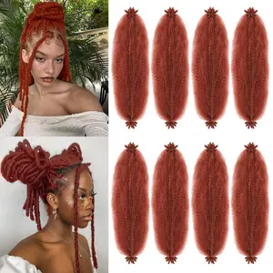 8 Packs Springy Afro Twist Hair 10 inch Pre-Separated Braiding Hair for Faux Locs Twist Hair Extensions