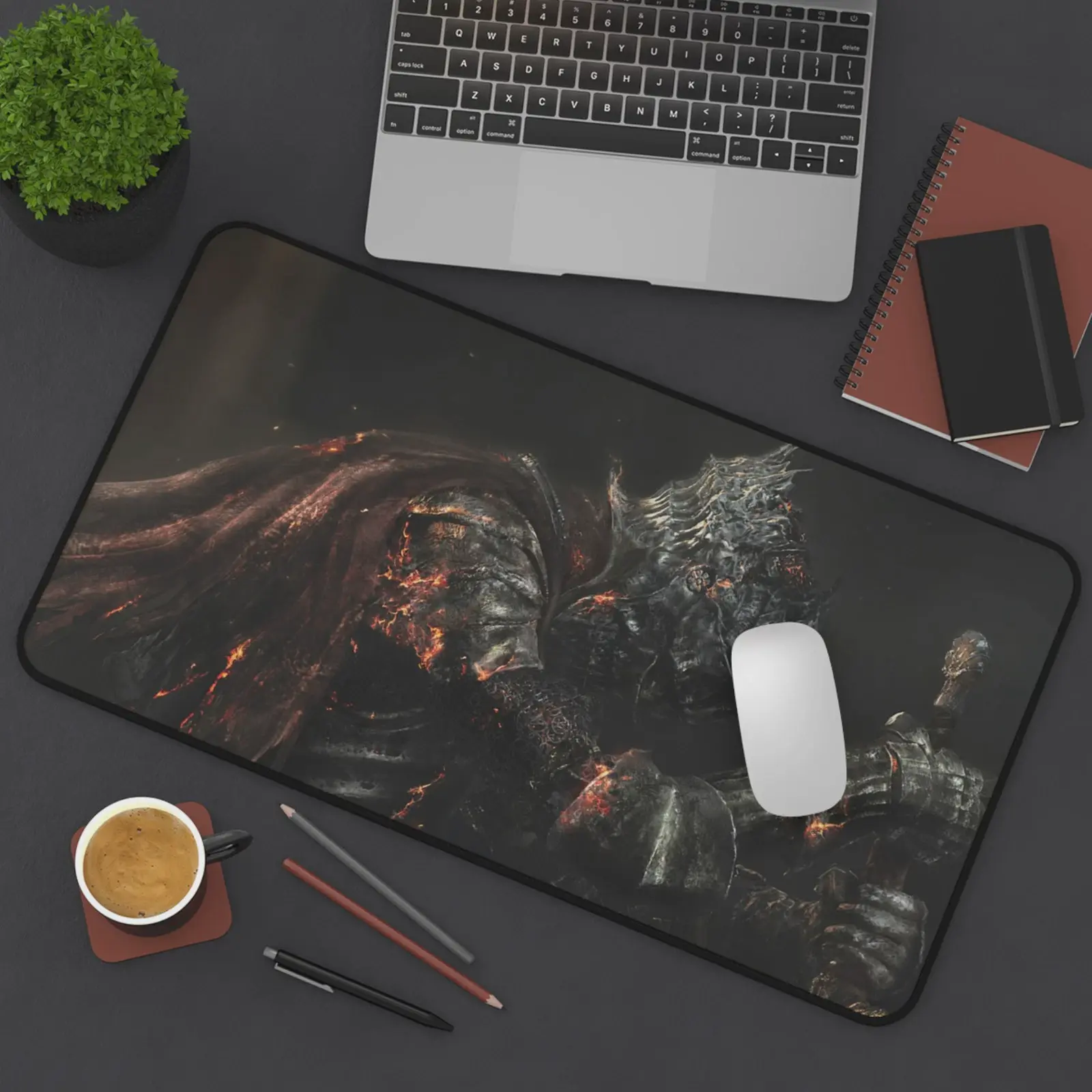 Dark Souls 3 (Souls Of Cinder) Knight Desk Mat | Dark Fantasy Gaming Mousepad