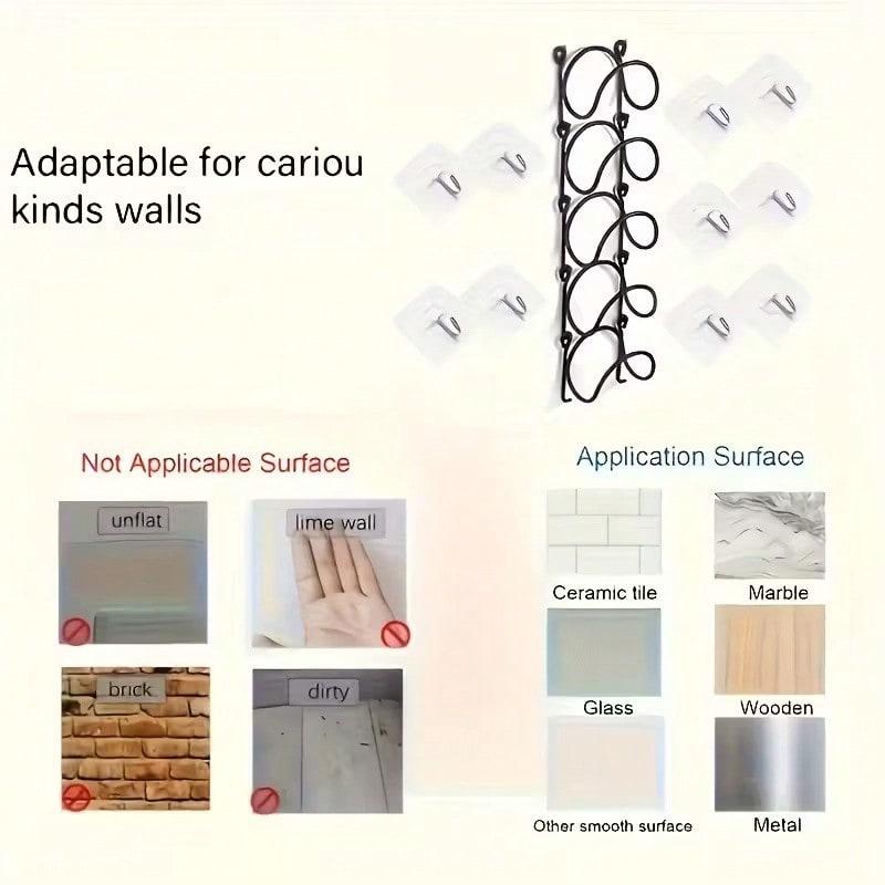 TAIMASI 5pcs Wall-Mounted Punch-Free Towel Storage Rack - Space-Saving, Multi-Functional Organizer For Towels & Bottles - Stylish Bathroom Accessories Set - For Bathroom Organization - Suitable For All Bathroom Styles - Great Gift For Housewarming