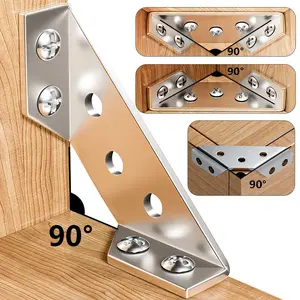 12/32/52pcs universal corner code, multifunctional corner Sturdy Metal bracket connector, fastener furniture repair, used for tables, chairs, cabinets, TV cabinets