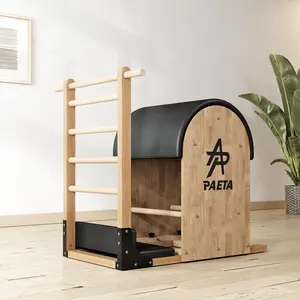 Pilates Ladder Barrel, Wooden Spine Corrector Pilates Machine for Home Workout, Pilates Arc for Balance, Core Strengthening and Stretching