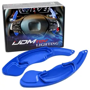 iJDMTOY Sports Blue CNC Billet Aluminum Larger Paddle Shifter Extensions For Honda Accord Civic Insight CR-V, For Acura 2009-2014 TL