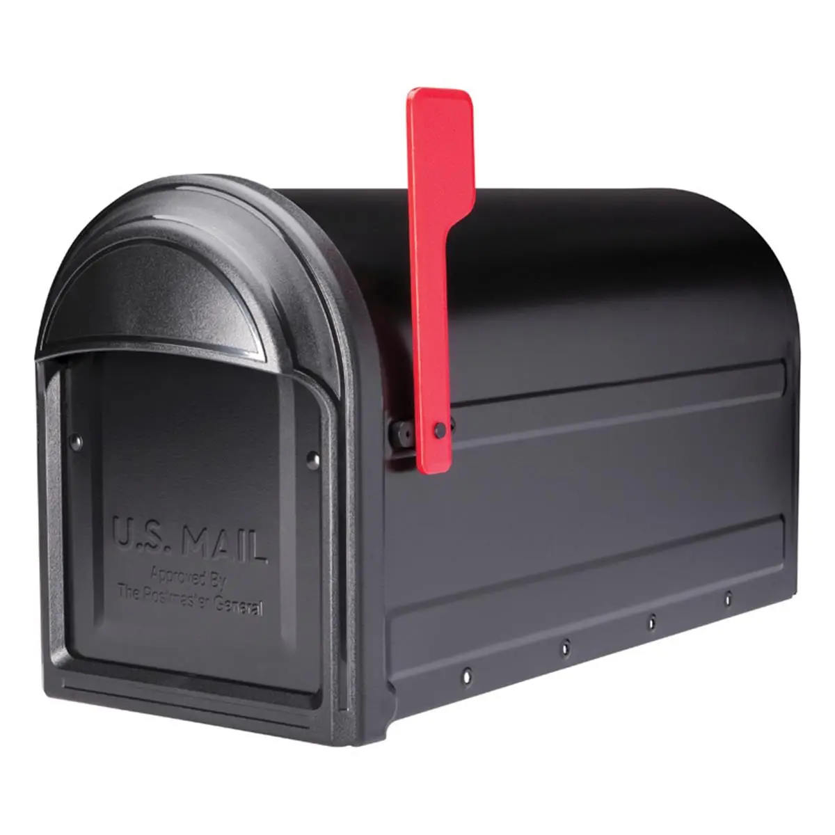 212 MAIN Post-Mounted Mailbox, Galvanized Steel with a Black Powder-Coated Finish, Rust and Impact Resistant, USPS Approved, High Quality