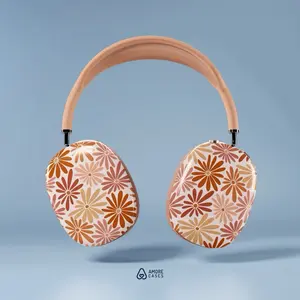 Retro Floral AirPods Max Case Lightweight Hard Shell Cover Glossy Finish Snap On Protective Case AirPods Max Cover AirPods Max Accessories