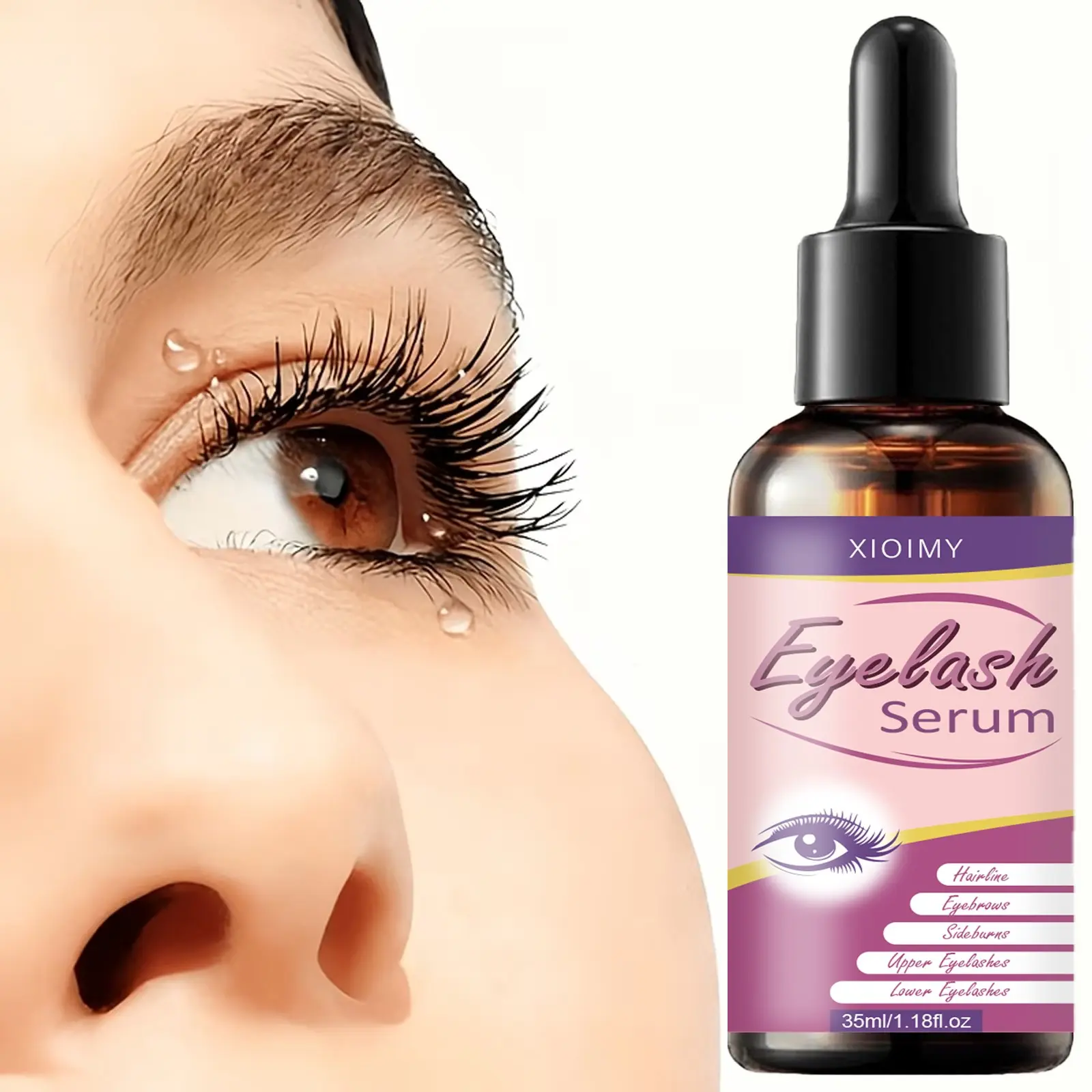 35ML Eyelash Extension Serum, Long Lasting Curl, Natural Ingredients, Gentle Non-Irritating Formula, Essential for Lush Lashes, Eyelash Growth Serum, Eyelash Enhancing Serum