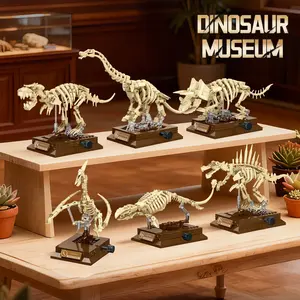 Dinosaur Fossil Stem Building Blocks Sets Assembly Dinosaur Skeleton Bricks Toys Model Creative Home Decor Ornaments Boys Teens DIY Educational Toys For Gifts