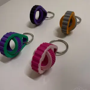 Lopzy Keychain Spinner - Compact Gyro Fidget for ADHD Anxiety & Stress Relief - Fits All Fingers & Key Rings - Smooth Spinning for Focus & Calm