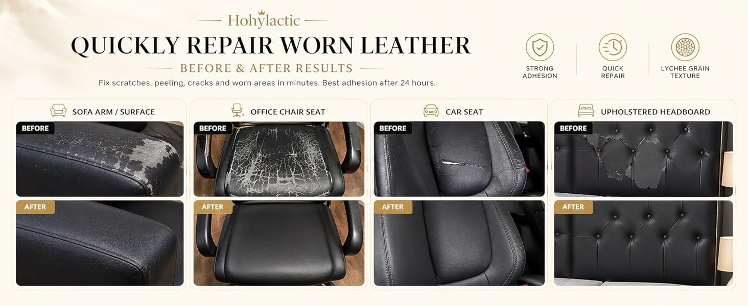 Leather Repair Patch x Inch, Self Adhesive Leather Repair Tape, Large Vinyl Repair Kit for Sofa Couch Furniture Car Seats, Strong Adhesion Scratch Resistant Easy Cut (Dark Brown)