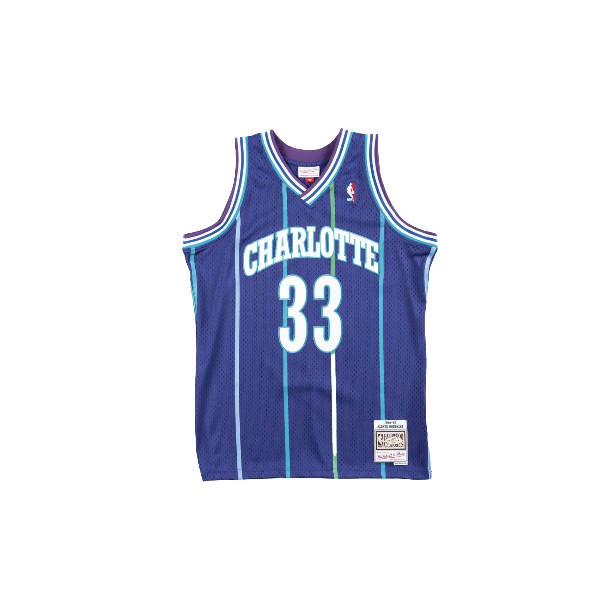 Swingman Alternate Jersey "NBA Hornets 94 Alonzo Mourning" SMJYAC18010 CHOPURP94AMO