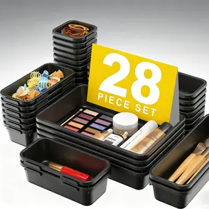 Military Grade Drawer Organizer, Multi‑Purpose Makeup Organizer, Bathroom Organizers and Storage, High‑Capacity Storage Solution, Desk Drawer Organizer for Bathroom Vanity (Holds Up to 177 Items)