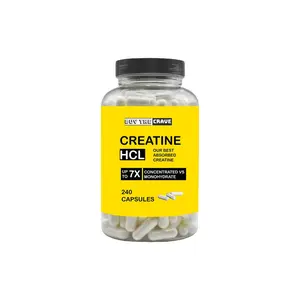 Creatine HCL Pills, 7X Concentrated vs Monohydrate Powder, Cognitive, Energy, Muscle, Recovery Support for Men & Women | Only 1 Ingredient | Creatine HCL Capsules 240 Servings