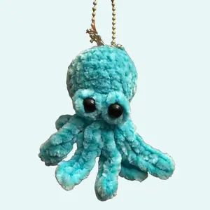 Handmade Crochet Mini Plushy Octopus Keychain