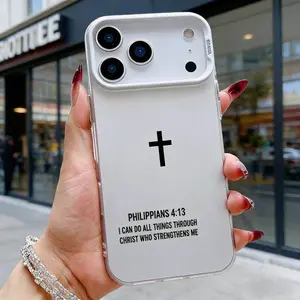 Christian Phone Case with Bible Verse & Cross Design Compatible for iPhone 17 16 15 14 13 12 11 and for Samsung S22-S25 Durable and Shockproof Perfect Gift for Family Friends iphone pro cases
