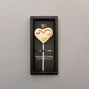 Metallic gold candle birthday