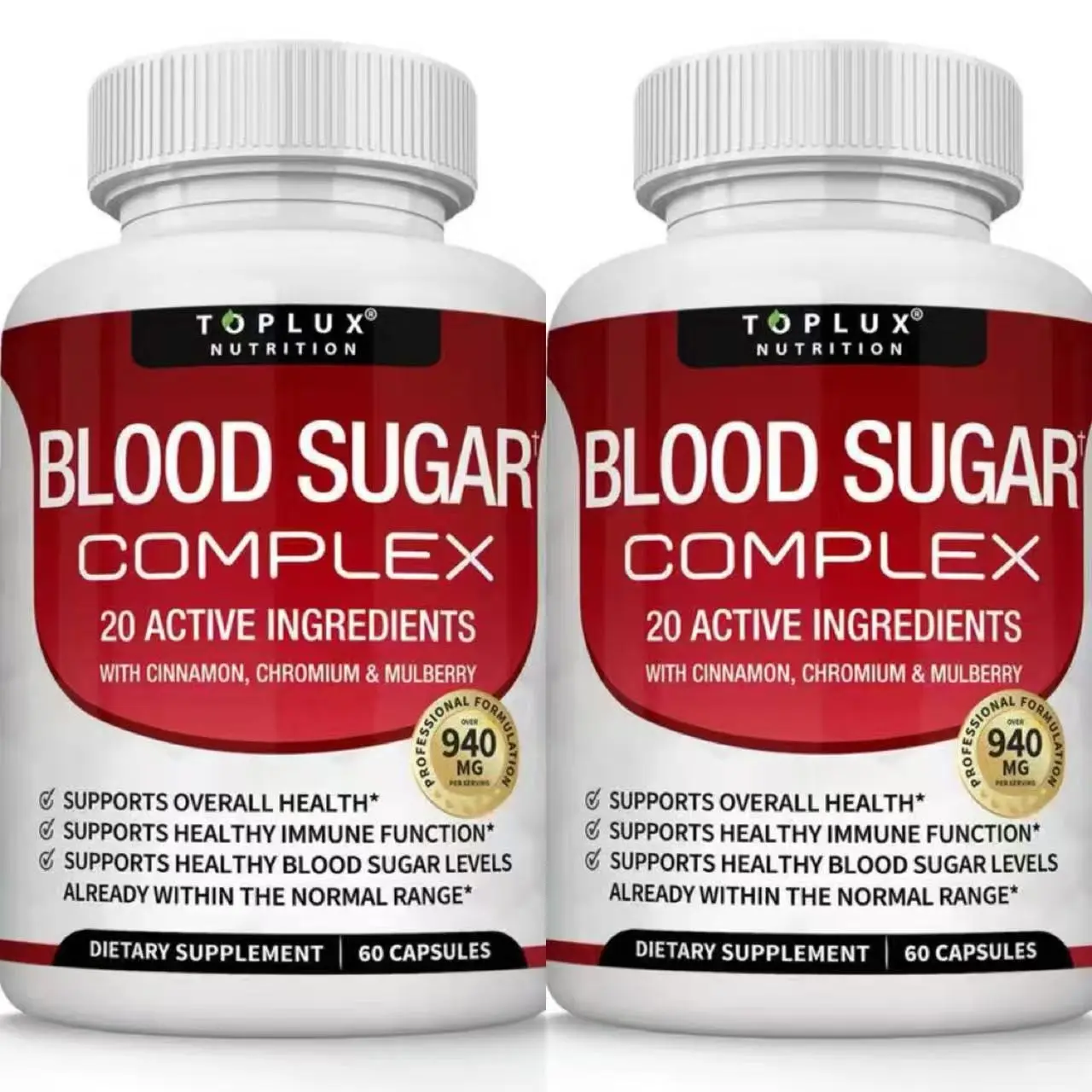 Advanced Blood Sugar Support Nutritional Supplement, 20 Essential Vitamins & Minerals Blend, Herbal Formula for Healthy Metabolism & Daily Overall Wellness Edible Dietary Optimum