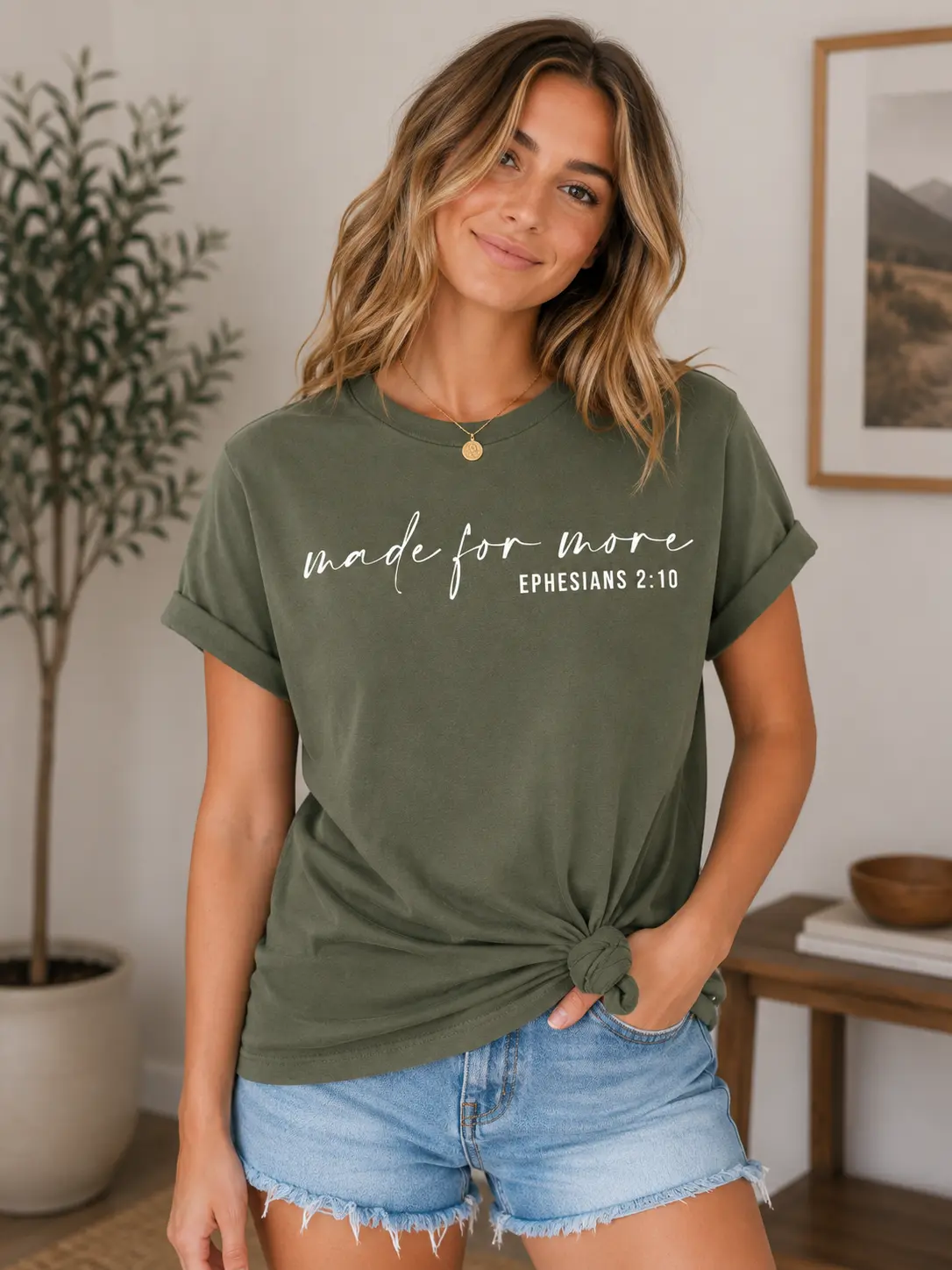 Made for More Esphesians 2:10 Bible Verse Unisex T-Shirt, Christian Bible Verse Jesus Tee, Jesus Apparel, Christian Gifts Casual Style Tee Casual Streetwear Top