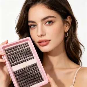Lazy Person Segmented Fairy Hair False Eyelashes, Natural Look Dense Curl, Easy to Apply Long-Lasting Realistic Lashes for Beginners