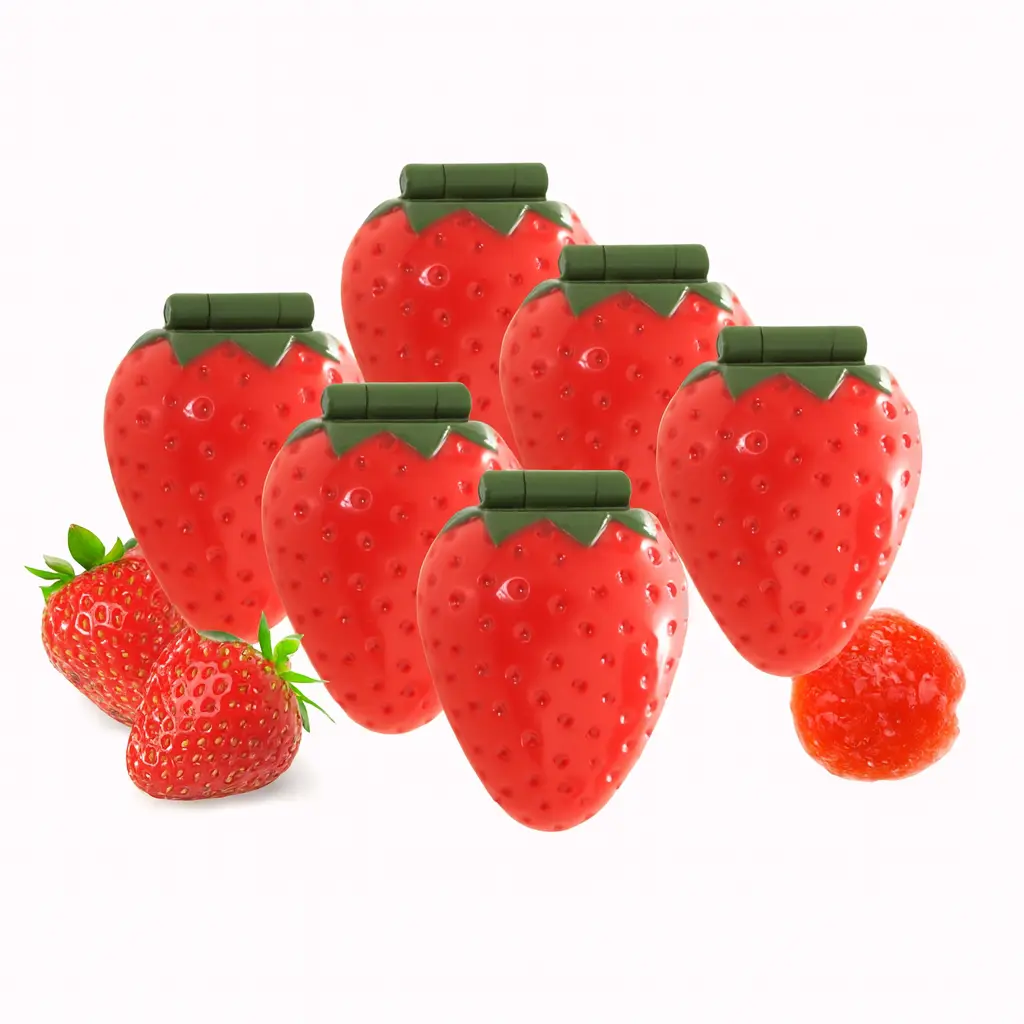 6 Pack Strawberry Bálsamo Lip Balm – Moisturizing Lip Care | Hydrating Gloss with Pleasant Aroma, 0.35 oz
