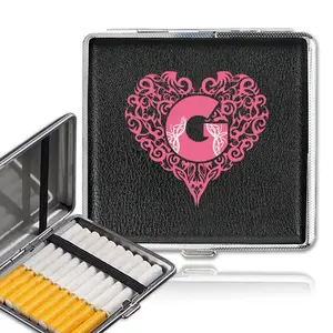 Couple Cigarette Organizer Case, PU Pocket Box, Cigar Portable Container, Waterproof Holder, Moisture Proof Storage, Leather Cover, Large Capacity