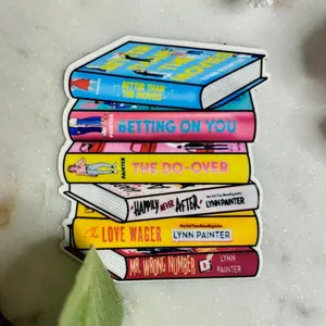 Lynn Painter Books Bookstack Sticker self-adhesive decorative