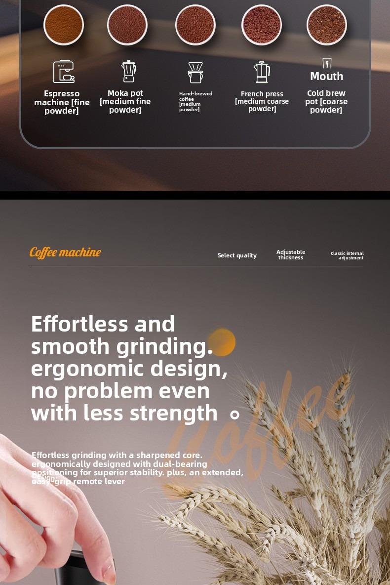 Mini Manual Coffee Grinder with Multiple Adjustable Settings, Portable Hand Coffee Bean Mill with 30g Capacity, Conical Burr Coffee Grinder with Crank for Travel, Camping, Office, Espresso, Pour Over Tea