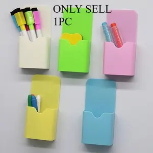 Magnetic Plastic Pen Holder and Eraser Marking Box - Portable Hanging Storage Box, Strong Magnetic Base, Oil-Resistant Design, Suitable for Home Office Whiteboards, Refrigerators, Storage Cabinets - Multiple Colors Available