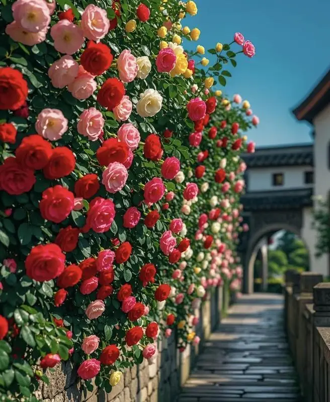 Climbing Rose Flower Seeds (300 Seeds) – Elegant Vertical Blooms for Fences, Walls & Garden Trellises