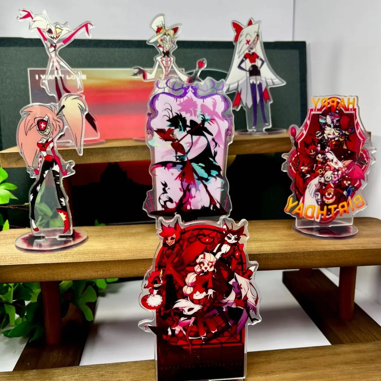Hazbin Hotel Acrylic Standee: Alastor Vox Angel Dust Stand Anime Figure Model Fans Gift