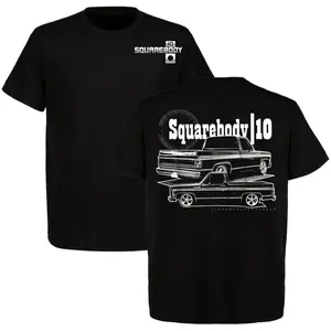 Squarebody C10 Truck T-Shirt - Classic Chevy C10 Lover Tee - Vintage Lowered Truck Graphic Apparel - Men's Car Guy Gift - Retro Automotive Enthusiast Shirt