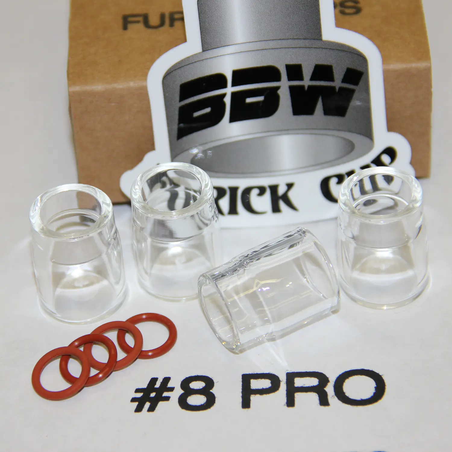 Furick Cup 8PRO4 #8 Pro Pyrex Cups, 4pk