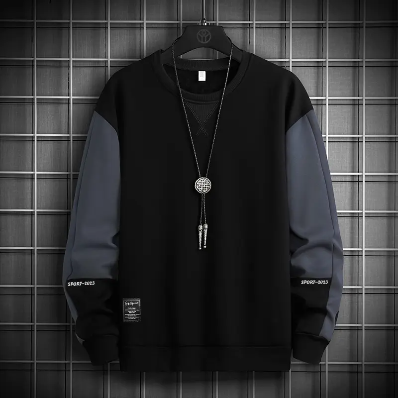 Men's Pullover Hoodie - Letter & Number Print, Patchwork Color Design, Casual Menswear Tops Sweatshirts for Autumn & Winter Daily Wear, XXL Size