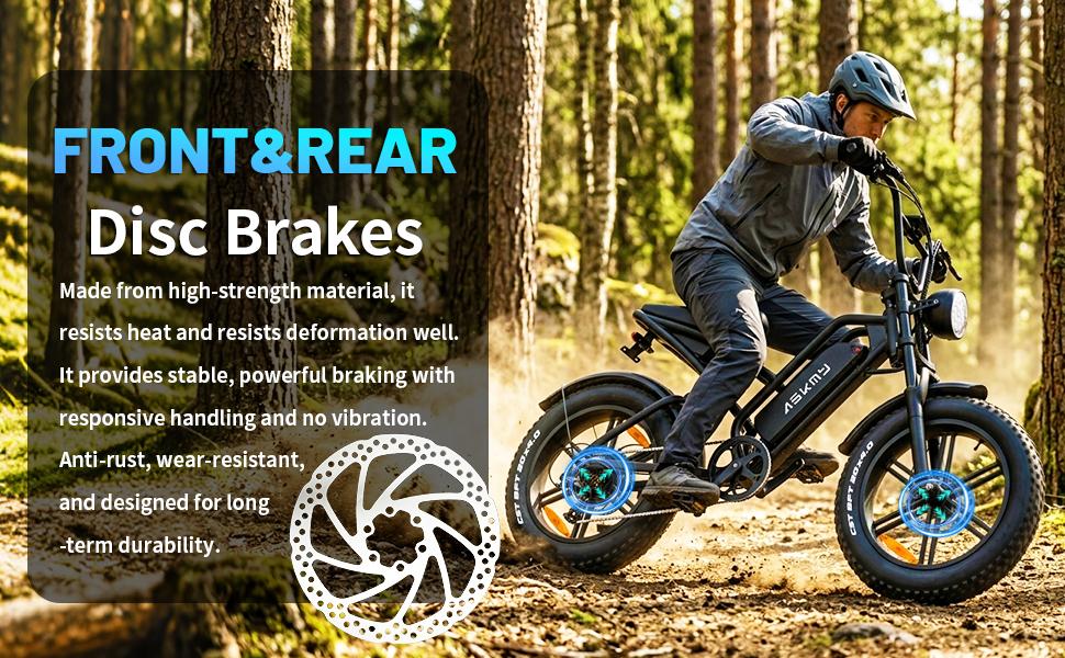 ASKMY E500 E-Bike Replacement Parts & Accessories – Battery, Motor, Wide Tires, Brake Lever, Throttle, Pedals & Seat, Spare Parts Kit for Off-Road Riding