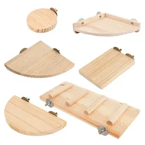 Natural Wood Bird Perch Stand & Platform Toy – 3 Sizes