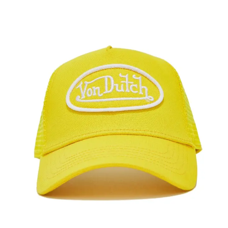 Yellow and White Trucker Hat
