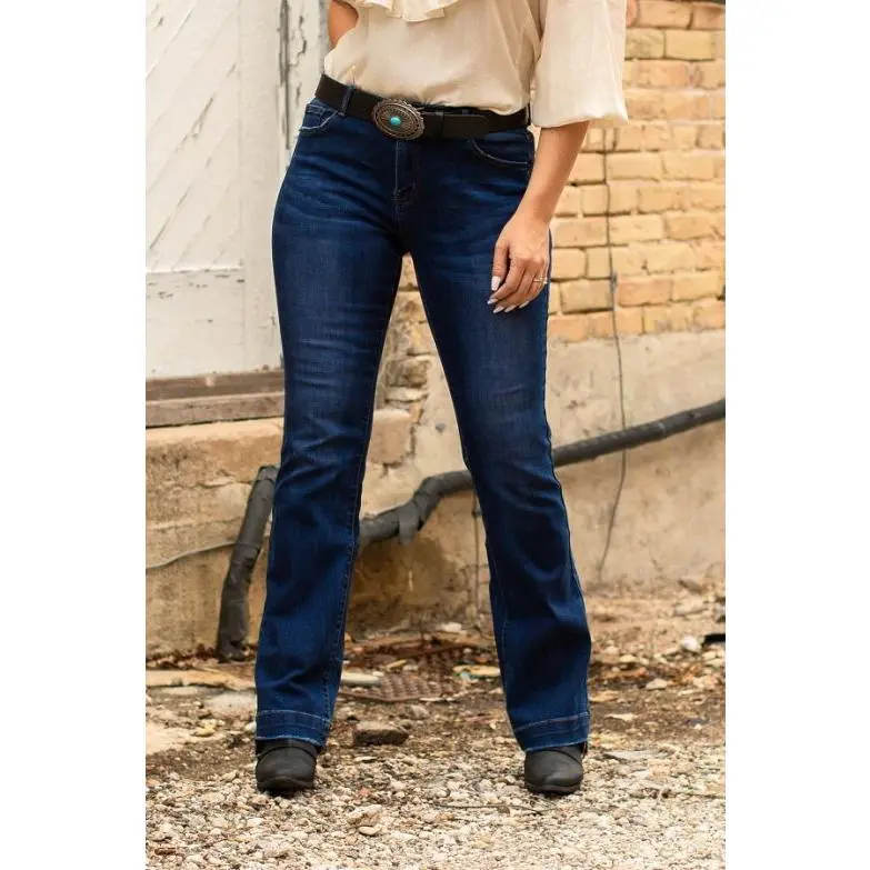 Lucky & Blessed Dark Wash Boot Cut Jean