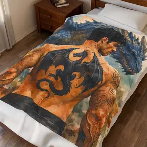 Xaden Riorson  Pattern Blanket, Basgiath War College Blanket, Fourth Wing Merch, Soft Comfortable Booktok BlanketXaden Riorson Inspired Fleece Blanket, Retro Fantasy Bookish Throw, Cozy Dragon