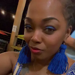 Blue Tassel Earrings