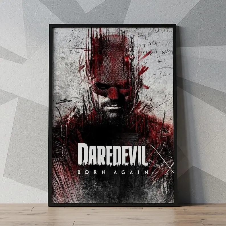 Daredevil Born Again (2025) Movie Poster| Movie Canvas| Wall Art| Poster Unframed| Cover Poster| Canvas Print| Canvas Poster