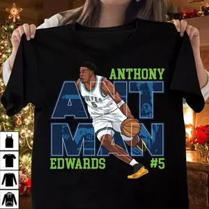 Anthony Edwards Ant Man Playoff Energy Sports Graphic T Shirt Streetwear HY1808