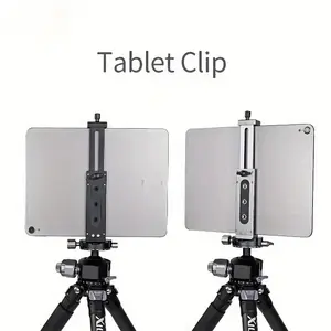 Universal Aluminum Alloy Phone Stand, Adjustable Clamp Tripod Mount for Mobile Devices, iPad Tablet Holder, Versatile Device Support