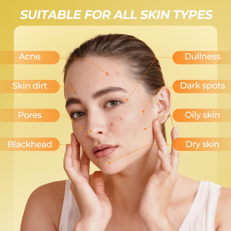 LA.PERSONAL Turmeric & Kojic Acid Cleansing Pads for Deep Cleaning & Blackhead Removal - Gentle Exfoliating Face and Body Scrub Pads