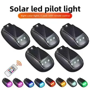 Solar Powered Car Roof Warning Light LED Pilot Lamp for Pickup Trucks Wiring-Free Automatic Charging Long-lasting Safety Enhancement enhance night visibility rock lights summervibes
