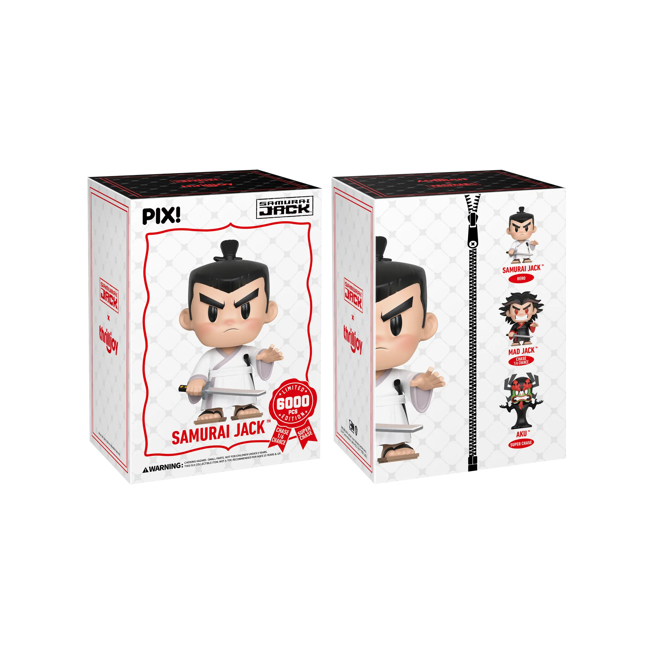 Thrilljoy PIX! Samurai Jack Jack LE 6000 Collectible Blind Box Vinyl Figure Toyset