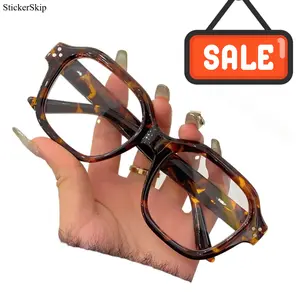 2026 New Unisex Square Fashion Eyeglasses, Classic Retro Anti Blue Light Glasses with Clear Lens, Lightweight Comfortable Frames, Ideal for Reading, Computer Work, Office & Daily Wear, Trendy Spring Statement Eyewear for Men & Women