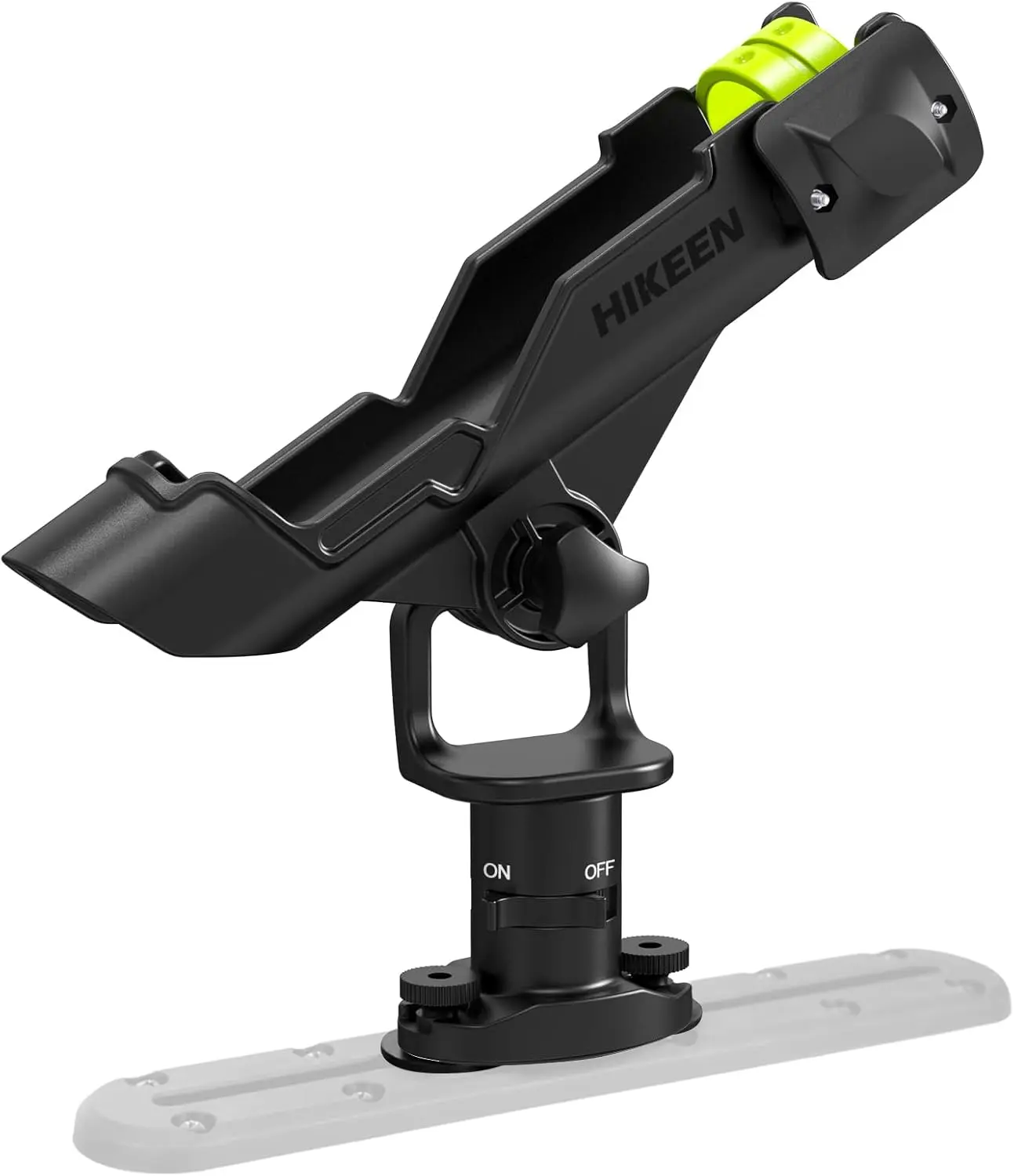 Kayak Fishing Rod Holder 360° Adjustable, Track & Deck Mount Fishing Pole Holder for Boat, Heavy Duty ABS with Locking Ring for Rod Protection, Fishing Gear Gift for Anglers
