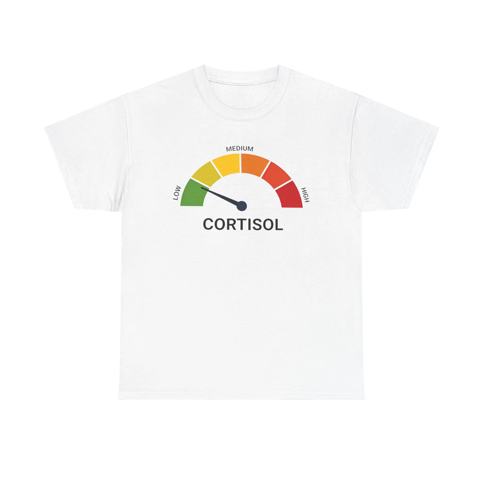 NEW Low Cortisol Level Trendy Shirt Tee | Viral Funny Stress Meter Graphic Shirt
