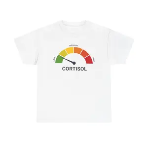 NEW Low Cortisol Level Trendy Shirt Tee | Viral Funny Stress Meter Graphic Shirt