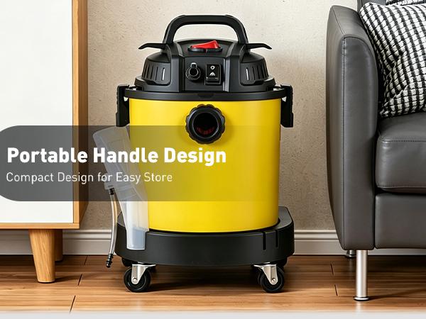 PRETEC 5.5+1 Gallon Wet & Dry Vacuum – 17 kPa Powerful Suction, 4-in-1 Multi-Purpose Cleaner with 15 ft Cord, Quiet 70 dB Operation – Ideal for Dog Hair, Garage, Home & Car PRETEC 5.5+1 Gallon Wet & Dry Vacuum – 17 kPa Powerful Suction, 4-in-1 Multi-Purpose Cleaner with 15 ft Cord, Quiet 70 dB Operation – Ideal for Dog Hair, Garage, Home & Car