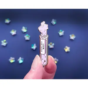 100% Pure Cringe Test Tube Enamel Pin